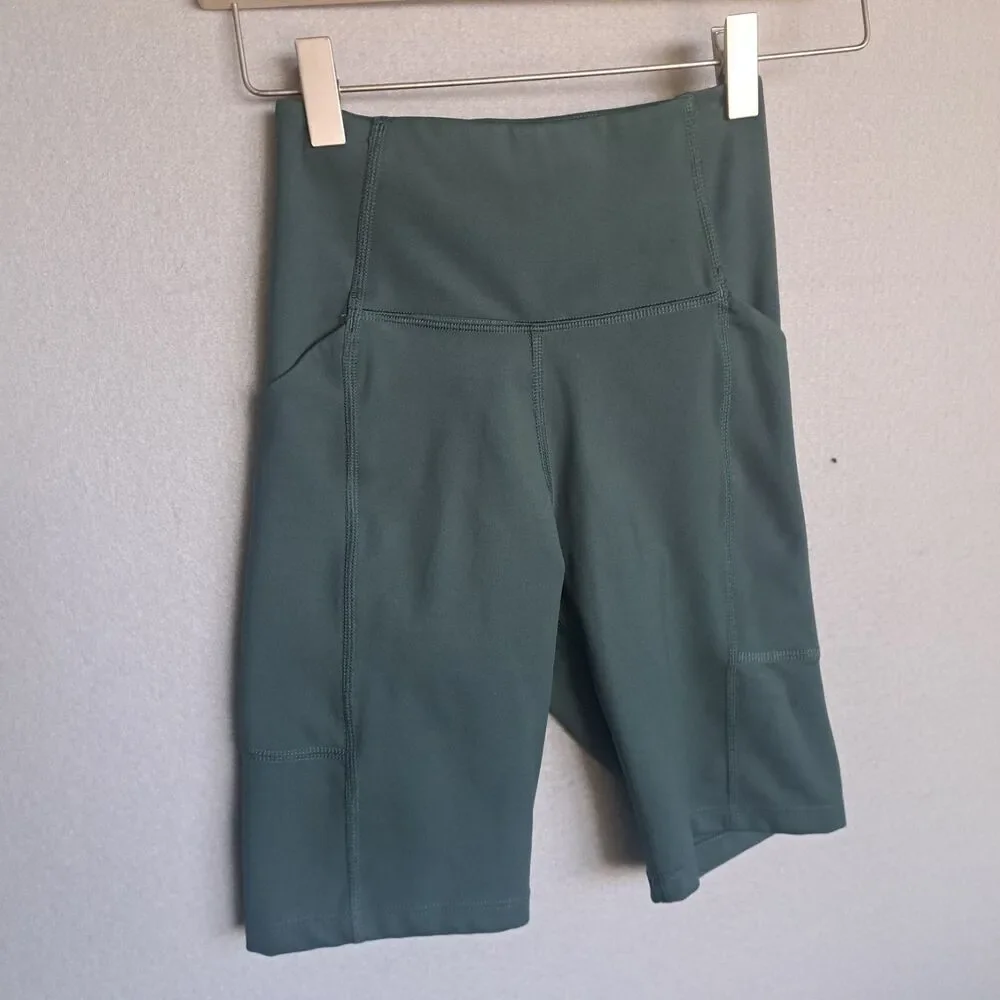 Girlfriend Collective *2 Pairs* High Rise Bike ShortsWomen’s XS Green Athletic